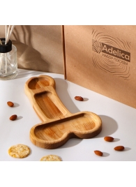 Деревянное блюдо для подачи в форме члена (25 х 16,5 х 1,7 см) - Сима-Ленд - купить с доставкой в Новокузнецке