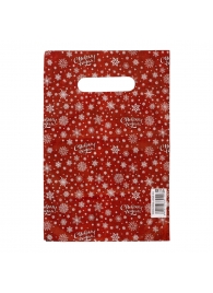 Красный подарочный новогодний пакет с вырубной ручкой (20х30 см) - Сима-Ленд - купить с доставкой в Новокузнецке