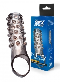 Дымчатая насадка на пенис с выпуклостями - 11 см. - Sex Expert - в Новокузнецке купить с доставкой