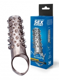 Дымчатая насадка на пенис с шипами и выпуклостями - 12 см. - Sex Expert - в Новокузнецке купить с доставкой