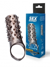 Дымчатая насадка на пенис с шипами и выпуклостями - 12,5 см. - Sex Expert - в Новокузнецке купить с доставкой