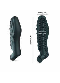 Серая силиконовая насадка на пенис с подхватом Manwan Ryzer - Manwan - в Новокузнецке купить с доставкой