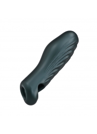 Серая силиконовая насадка на пенис с подхватом Manwan Ryzer - Manwan - в Новокузнецке купить с доставкой