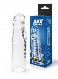 Прозрачная закрытая насадка на член - 15 см. - Sex Expert - в Новокузнецке купить с доставкой