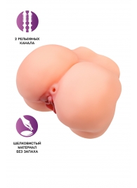 Реалистичный мастурбатор в форме попки с 2 любовными входами - No Name - в Новокузнецке купить с доставкой