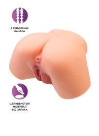 Телесный реалистичный мастурбатор-полуторс с 2 любовными входами - No Name - в Новокузнецке купить с доставкой