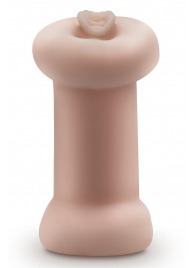 Телесный люминесцентный двусторонний мастурбатор Tasha - Blush Novelties - в Новокузнецке купить с доставкой