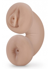 Телесный люминесцентный двусторонний мастурбатор Tasha - Blush Novelties - в Новокузнецке купить с доставкой