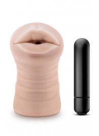 Телесный мастурбатор-ротик Nicole Vibrating Masturbator - Blush Novelties - в Новокузнецке купить с доставкой