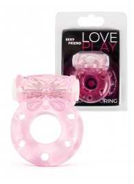 Розовое эрекционное виброкольцо с бабочкой - 1137 - в Новокузнецке купить с доставкой