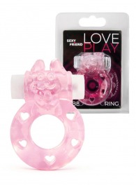 Розовое эрекционное виброкольцо в форме зайчика - 1137 - в Новокузнецке купить с доставкой