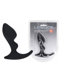 Черная анальная пробка для массажа простаты Double Ripple Silicone Prostate Massager - Shots Media BV - в Новокузнецке купить с доставкой