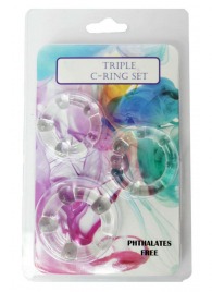 Набор из 3 эрекционных прозрачных колец - Boys of Toys - в Новокузнецке купить с доставкой