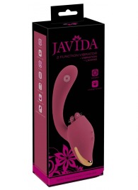 Малиновый вибратор с подвижными язычками 2 Function Vibrator - 20,6 см. - Orion