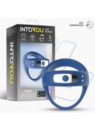 Синее интерактивное эрекционное виброкольцо Rank - Intoyou - в Новокузнецке купить с доставкой