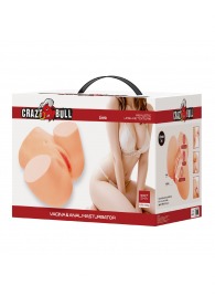 Телесный мастурбатор Liora с 2 любовными тоннелями - Baile - в Новокузнецке купить с доставкой