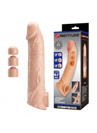 Телесный фаллоудлинитель с подхватом мошонки Silas - 26 см. - Baile - в Новокузнецке купить с доставкой