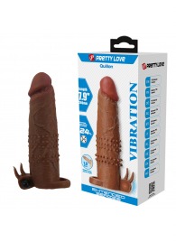 Коричневая насадка на пенис Quillon - 20 см. - Baile - в Новокузнецке купить с доставкой