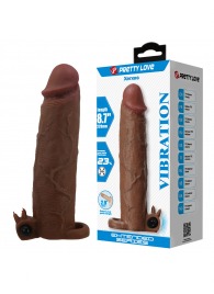 Коричневая насадка на пенис Xerxes - 22 см. - Baile - в Новокузнецке купить с доставкой