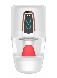 Белый мастурбатор с язычком и возвратно-поступательными движениями - Secwell - в Новокузнецке купить с доставкой