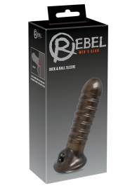 Насадка на пенис Rebel smoke с рёбрышками и отверстием под мошонку - Orion - в Новокузнецке купить с доставкой