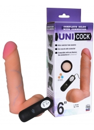 Фаллическая насадка Харнесс UNICOCK 6  с вибрацией - 18 см. - LOVETOY (А-Полимер) - купить с доставкой в Новокузнецке
