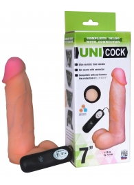 Фаллическая насадка Харнесс UNICOCK 7  с вибрацией - 19 см. - LOVETOY (А-Полимер) - купить с доставкой в Новокузнецке