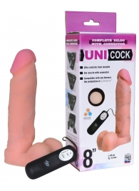 Фаллическая насадка Харнесс UNICOCK 8  с вибрацией - 20 см. - LOVETOY (А-Полимер) - купить с доставкой в Новокузнецке