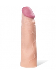 Реалистичная насадка с ярко выраженной головкой - 16,5 см. - A-toys - в Новокузнецке купить с доставкой Реалистичная насадка с ярко выраженной головкой - 16,5 см. - A-toys - в Новокузнецке купить с доставкой