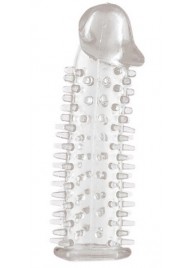 Прозрачная насадка на половой член с закрытой головкой и шипами - 12,5 см. - ToyFa - в Новокузнецке купить с доставкой