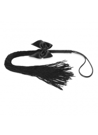 Чёрная плётка Lilly Whip Bijoux - Bijoux Indiscrets - купить с доставкой в Новокузнецке