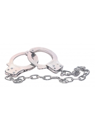 Наручники из металла с длинной цепочкой CHROME HANDCUFFS METAL HANDCUFFS W. KEY - NMC - купить с доставкой в Новокузнецке