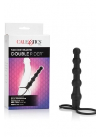 Насадка на пенис для двойного проникновения Silicone Beaded Double Rider - 14 см. - California Exotic Novelties - в Новокузнецке купить с доставкой