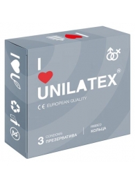 Презервативы с рёбрами Unilatex Ribbed - 3 шт. - Unilatex - купить с доставкой в Новокузнецке