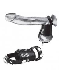 Кольцо на член и мошонку Cock Ring With 2  Ball Stretcher And Optional Weight Ring - BlueLine - в Новокузнецке купить с доставкой