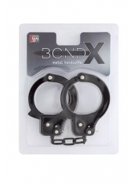 Чёрные наручники из листового металла BONDX METAL CUFFS BLACK - Dream Toys - купить с доставкой в Новокузнецке