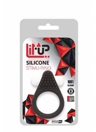 Чёрное эрекционное кольцо LIT-UP SILICONE STIMU RING 1 BLACK - Dream Toys - в Новокузнецке купить с доставкой