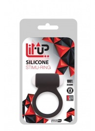 Чёрное эрекционное виброкольцо LIT-UP SILICONE STIMU RING 3 BLACK - Dream Toys - в Новокузнецке купить с доставкой