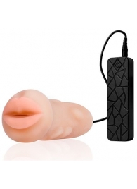 Мастурбатор-ротик с вибрацией REALSTUFF VIBRATING MASTURBATOR MOUTH - Dream Toys - в Новокузнецке купить с доставкой