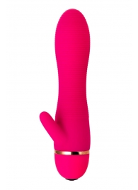 Розовый вибромассажёр с небольшим клиторальным отростком - 15 см. - A-toys купить в Новокузнецке с доставкой в Orgasmix.ru Розовый вибромассажёр с небольшим клиторальным отростком - 15 см. - A-toys