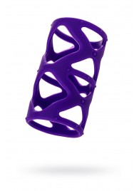 Фиолетовая насадка-сетка на пенис - 7,5 см. - A-toys - в Новокузнецке купить с доставкой