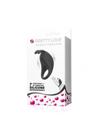 Чёрное эрекционное кольцо с вибрацией Rabbit Vibrator - Baile - в Новокузнецке купить с доставкой