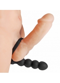 Насадка для двойного проникновения Double Fun Cock Ring with Double Penetration Vibe - XR Brands - в Новокузнецке купить с доставкой