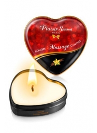 Массажная свеча с ароматом ванили Bougie Massage Candle - 35 мл. - Plaisir Secret - купить с доставкой в Новокузнецке