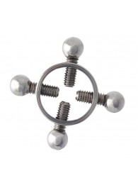 Серебристые зажимы для сосков на винтах - ToyFa - купить с доставкой в Новокузнецке