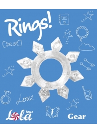 Прозрачное эрекционное кольцо Rings Gear - Lola Games - в Новокузнецке купить с доставкой