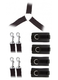 Комплект наручников и поножей LUXURIOUS BED RESTRAINT CUFF SET - Blush Novelties - купить с доставкой в Новокузнецке