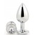 Серебристая анальная втулка с прозрачным кристаллом - 7,1 см. - Dream Toys - купить с доставкой в Новокузнецке