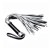 Серебристая плетка Struggle My Flogger с черной ручкой - 45 см. - Lovetoy - купить с доставкой в Новокузнецке