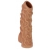 Телесная насадка с венками и открытой головкой Nude Sleeve M - 12 см. - KOKOS - в Новокузнецке купить с доставкой